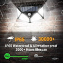 GobekUsa 100 LED Solar Wall Lights: Motion Sensor Outdoor Solar Lamp for Garden