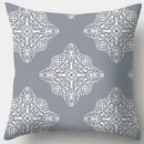 GobekUsa Grey Geometry Leaves Floral Stripes Plaids Print Lumbar Pillow Case