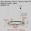 GobekUsa Branching Bubbles Chandelier in Black and Gold for Modern Dining Room