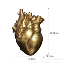 GobekUsa Heart Shape Resin Flower Vase Desktop Ornament Bouquet Holder Home Decor
