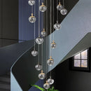 GobekUsa Crystal Chandelier Stair Pendant Lamp Living Room Pendant Lights Interior Lighting
