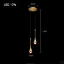GobekUsa Bubble Crystal Chandelier Hanging Lamp: Modern LED Pendant Lights for Home Decor