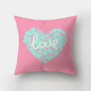 GobekUsa Love Heart Print Sofa Cushion Covers - Nordic Valentine's Day Wedding Decor Pillowcase