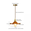 GobekUsa Brass Glass Lotus Leaf LED Pendant Lamp: Nordic Minimalism for Living, Dining, Bedroom