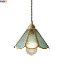 GobekUsa Blue Glass LED Pendant Light - Modern Nordic Style for Bedroom, Living Room