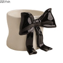GobekUsa Bowknot Porcelain Coffee Cup | Exquisite Tea Mug for Dining Table