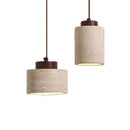 Modern Travertine Stone Pendant Light In Beige
