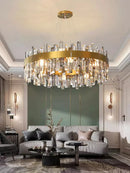 GobekUsa Crystal LED Pendant Light Chandelier for Living Dining Bedroom Luxe Decor