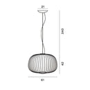 GobekUsa Gold Cage LED Pendant Lamp Spokes Chandelier