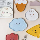 GobekUsa Cloud Tulip Cartoon Dog Bear Ceramic Dessert Plate Cute Tableware
