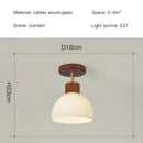 GobekUsa Coco Wood Glass LED Ceiling Chandelier for Aisle Corridor Balcony - Nordic Design