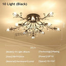 GobekUsa Crystal Ceiling Chandelier LED Light Fixture for Living Room Bedroom Kitchen