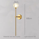 GobekUsa Crystal Wall Sconce: Modern LED Fixture for Bedroom, Living Room, and Hallway