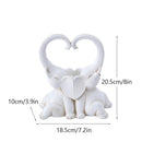 GobekUsa Elephant Couple Resin Candlestick Figurines Decor