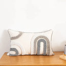 GobekUsa Boho Style Grey Abstract Cushion Cover for Home Decoration