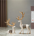 GobekUsa Deer Figurine Set | Resin Elk Reindeer Sculpture for Christmas Decoration