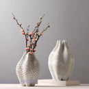 GobekUsa Dot Pattern Ceramic Vase: Handmade Abstract Geometric Home Decoration