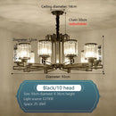 GobekUsa Crystal Chandelier: Elegant Chinese Style Lighting for Living Room, Bedroom, and Study
