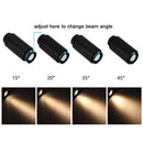 GobekUsa 10W Black Knob Switch LED Wall Light with Adjustable Beam Angle