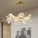 GobekUsa Gold Ring LED Pendant Light with Adjustable Dimming and Clear Acrylic Design