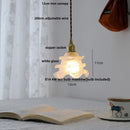 GobekUsa Glass LED Pendant Lamp, Modern Nordic Style, Adjustable 2m Wire, Copper Socket