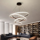 GobekUsa Black Ring LED Pendant Chandelier for Living Room, Dining Room, Kitchen