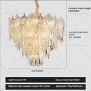 GobekUsa French Crystal Chandelier Cream Wind Lighting Elegant Luxury Lights