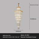 GobekUsa Crystal Luxe Living Room Chandelier - Modern & Elegant Hall Staircase Lighting