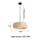 Japanese Wabi-Sabi Yellow Stone Pendant Light