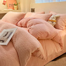 GobekUsa Double Sided Full Queen Duvet Cover Set, Solid Color Double Couple Quilt Cover