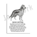 GobekUsa Cozy Canine Collection: Dog Poetry Poster featuring Lhasa, Sheepdog, Terrier, Bulldog, Tibetan, Yorkie
