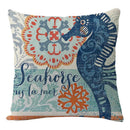 GobekUsa Coastal Cushion Cover - Sea Theme Decorative Sofa Pillowcase