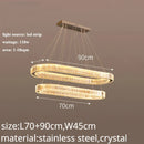 GobekUsa Crystal LED Chandelier: Modern Luxury Lighting for Living & Dining Room