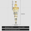 GobekUsa Light Luxury Crystal Chandelier for Elegant Villa Living Room & Hotel Lobby