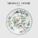 GobekUsa Chinoiserie Floral Birds Dinner Plate 8" - Oriental Art Salad Dessert Plate