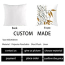 GobekUsa Autumn Maple Leaves Pillow Cases Short Plush Cushion Cover Sofa Pillowslip