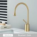 GobekUsa Gold Tall Basin Faucet, 360 Swivel Waterfall Mixer for Bathroom Washbasin