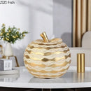 GobekUsa Golden Pineapple Resin Sculpture Desk Decoration Art Statuette