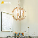 GobekUsa Gold Globe Chandelier Pendant Light for Living Room & Dining Room