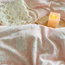 GobekUsa Lace Ruffles Velvet Princess Bedding Set: Duvet, Sheet, Pillowcases