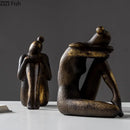 GobekUsa Girl Statue Bookends Decor Resin Decoration for Desk, Bookcase, Library