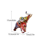 GobekUsa Graffiti Elephant Resin Sculpture for Modern Home Decor
