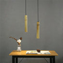 GobekUsa Bamboo Tube Pendant Lights for Tea Room Restaurant Kitchen Dining, Wire Adjustable