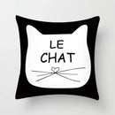 GobekUsa Hello Cat Pillow Cover - Modern Design for Home Decor - Cute & Cozy