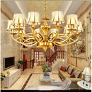 GobekUsa Copper Villa Chandelier Retro Staircase Lighting Home Decor