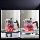 GobekUsa Glass Tea Pot with Wooden Handle - Heat Resistant, Chinese Kung Fu Tea Set