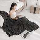 GobekUsa Knitted Triangular Pattern Thin Blanket for Cozy Versatile Living Room Cover