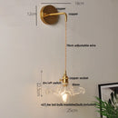 GobekUsa Clear Glass LED Wall Light with Pull Chain Switch for Modern Decor