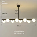 GobekUsa Glass Ball Chandelier - Modern LED Pendant Lamp for Home Decor