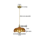 GobekUsa Japanese Style LED Pendant Lamp Copper Glass Hanging Light Fixtures